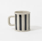 Hand Painted Striped Ceramic Mug