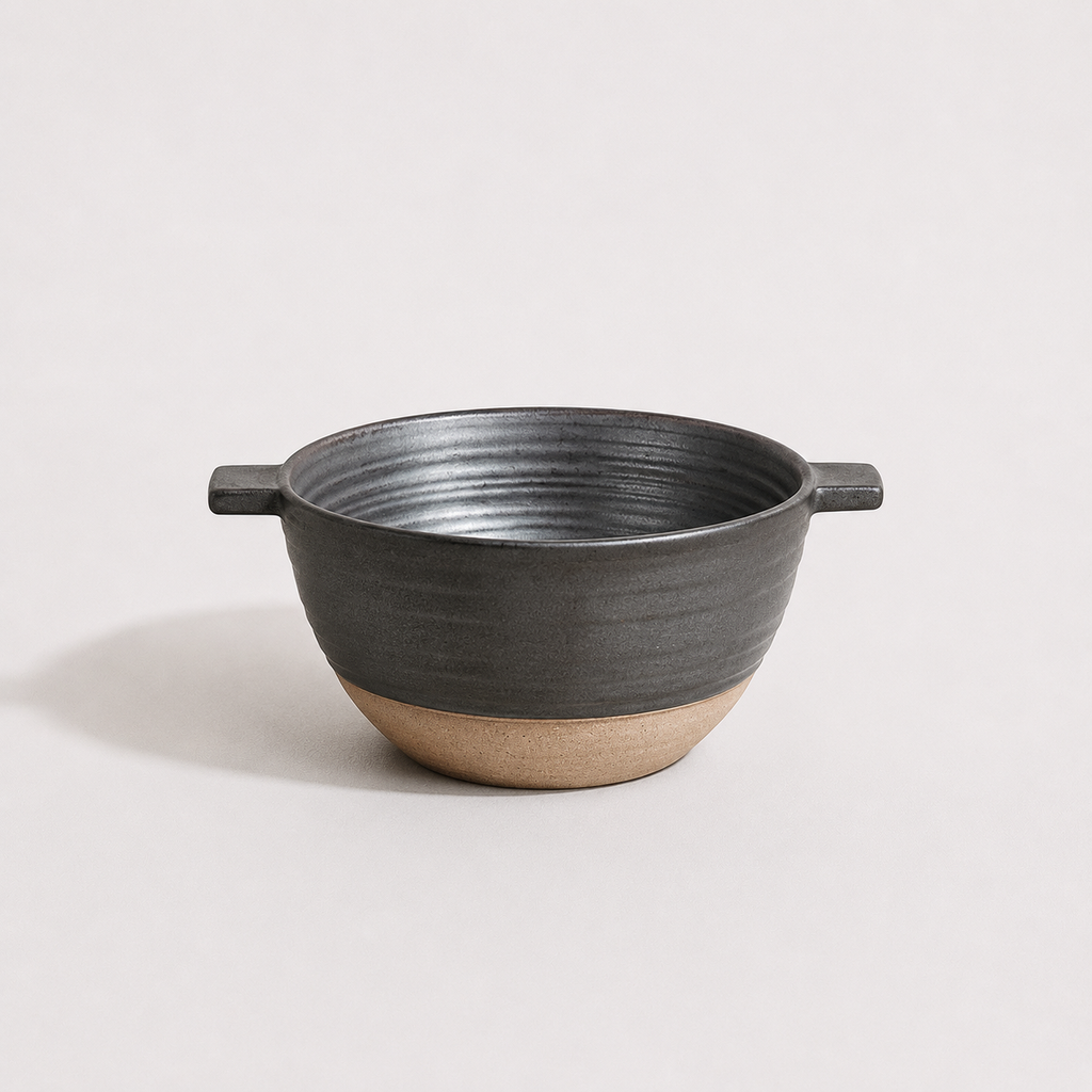 Japanese Stoneware Amphora Bowl