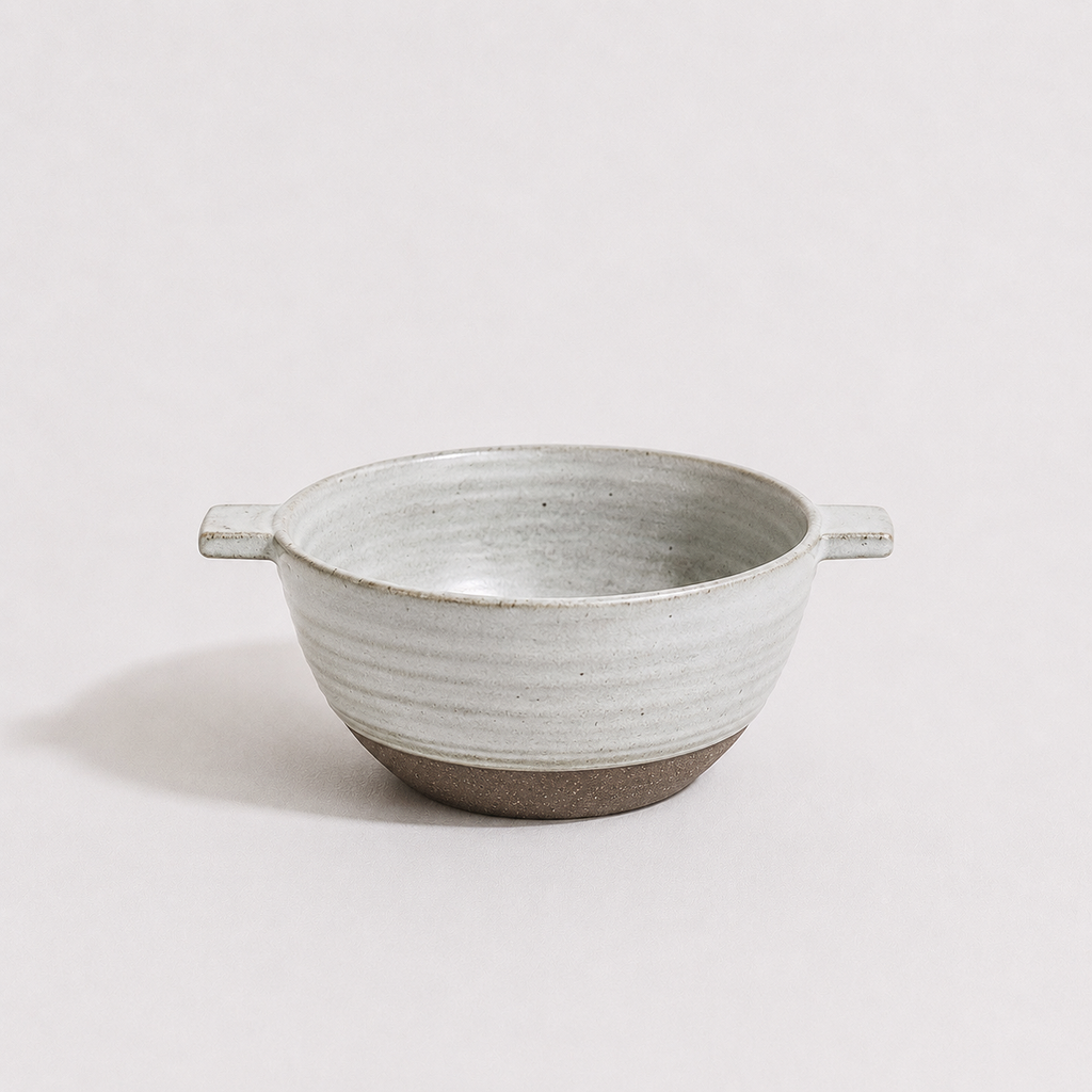 Japanese Stoneware Amphora Bowl
