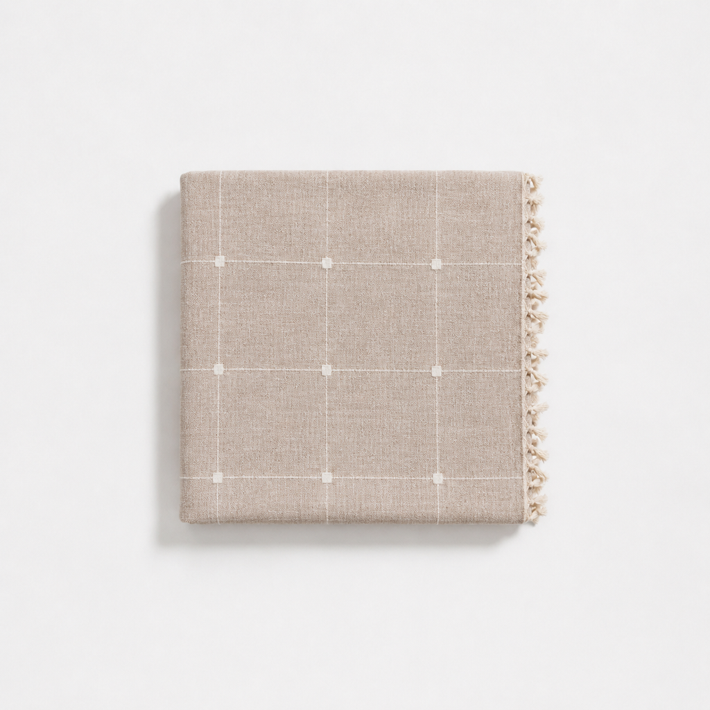 Pastoral Plaid Tassel Tablecloth